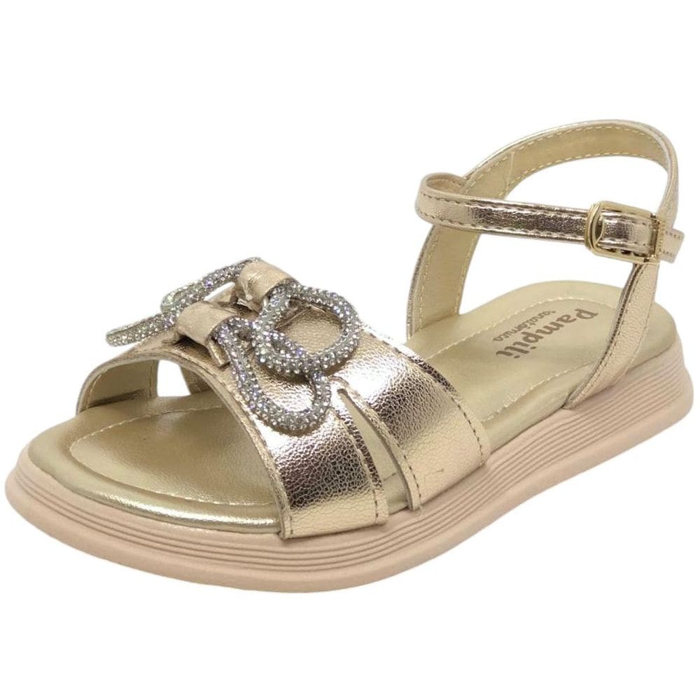 Sandalia Infantil Menina Conforto Brilho Flower Pampili