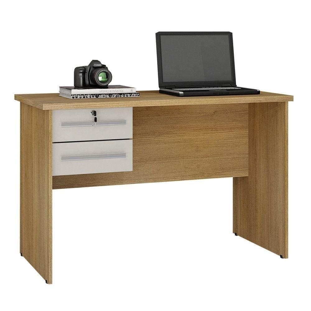 Mesa para Computador 2 Gavetas Byte Valdemóveis Cinamomo/Off White