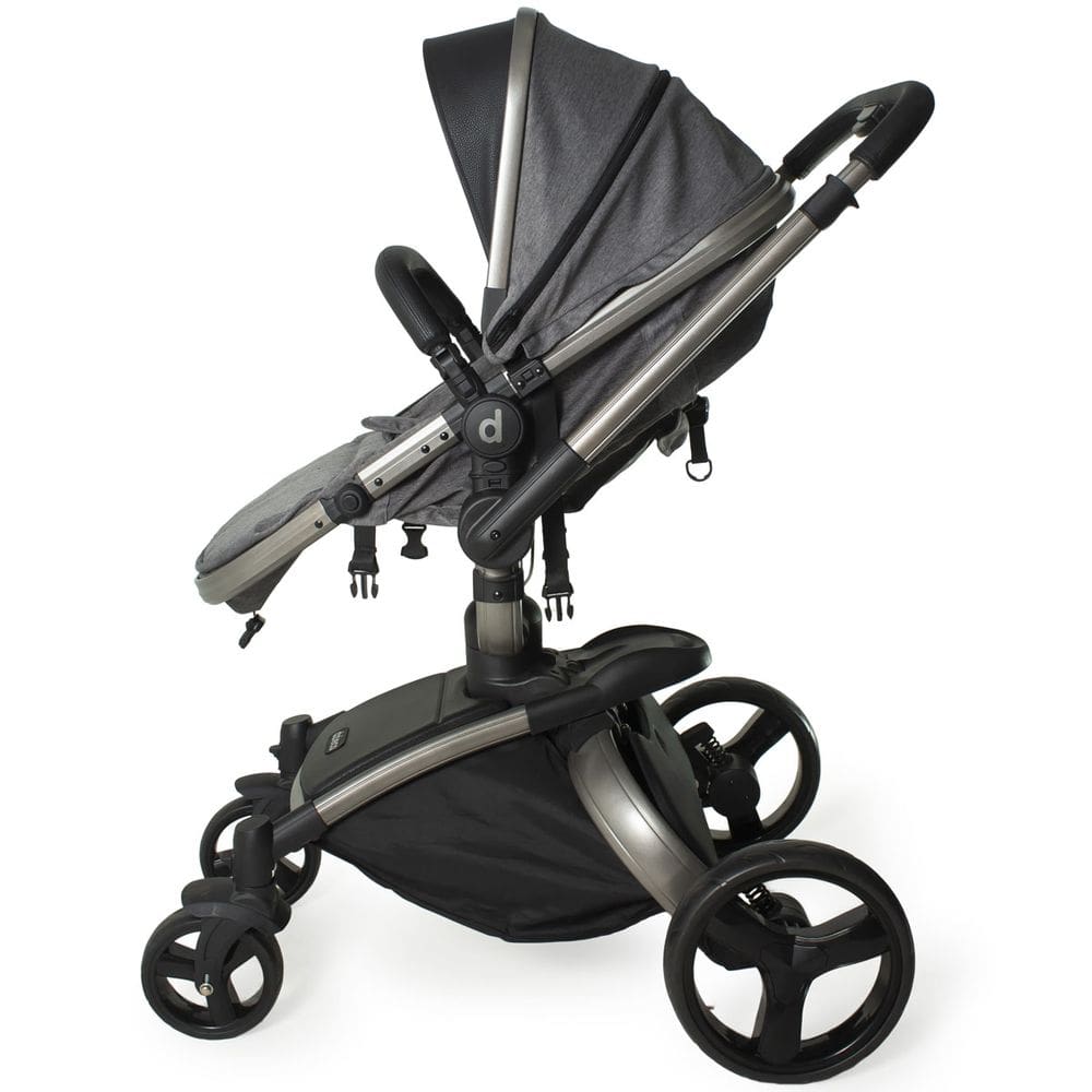 Carrinho de Bebê Galzerano Vulkan 3 em 1 Berço Passeio Moisés Com Rotação 360 Reclinável Dobrável Para Viagem 0 a 15 Kg Cinza Prata Silver Dzieco