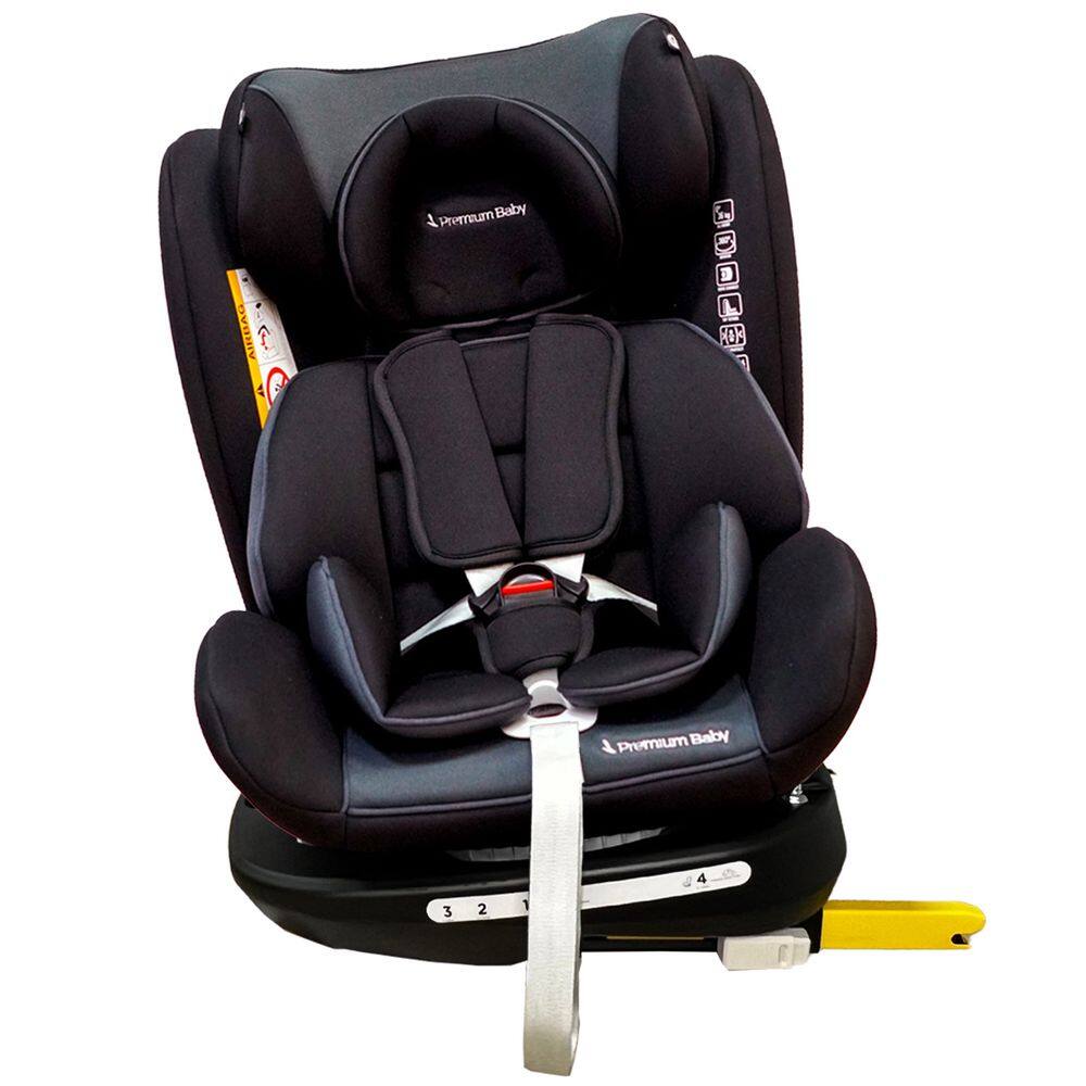 Cadeirinha Para Auto Premium Baby Murphy Lux 0 A 36kg Isofix Base Giratória 360 Reclinável Ajustável Preto Cadeira Passeio Carro Booster Bebê Infantil