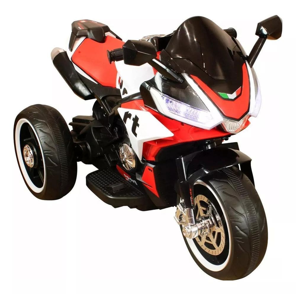 Motocicleta Infantil Elétrica 3 Rodas Vermelha 12V Mn24115