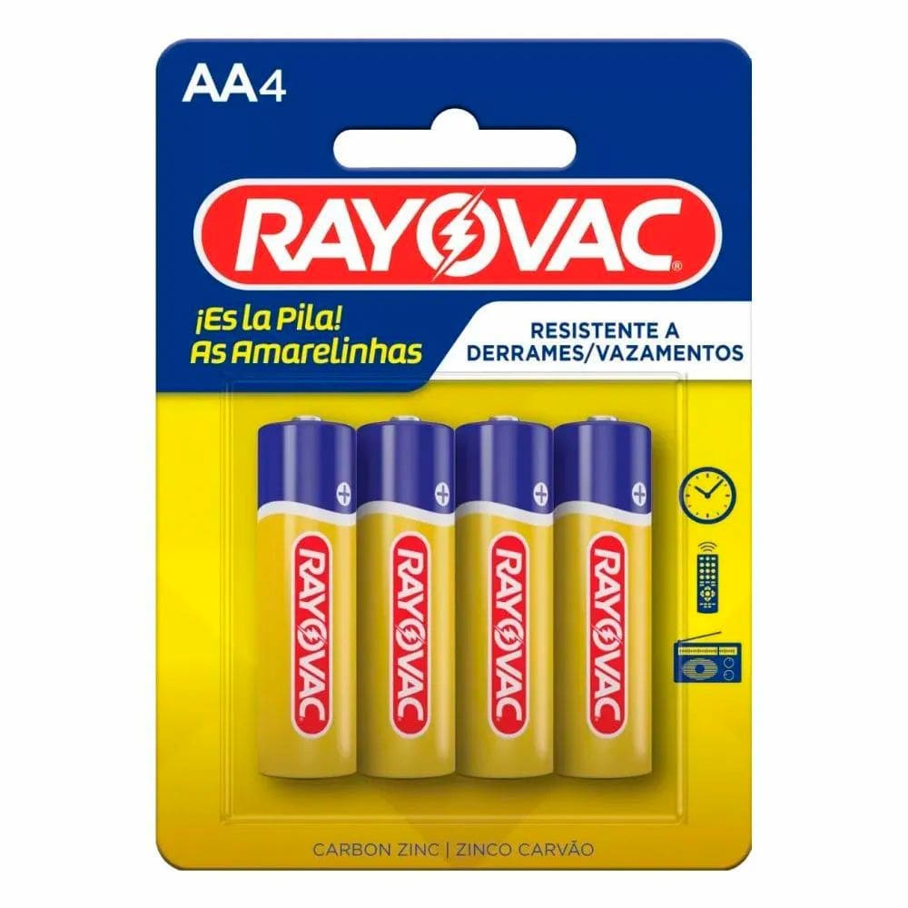 Pilha Pequena AA Blister c/4 - Rayovac
