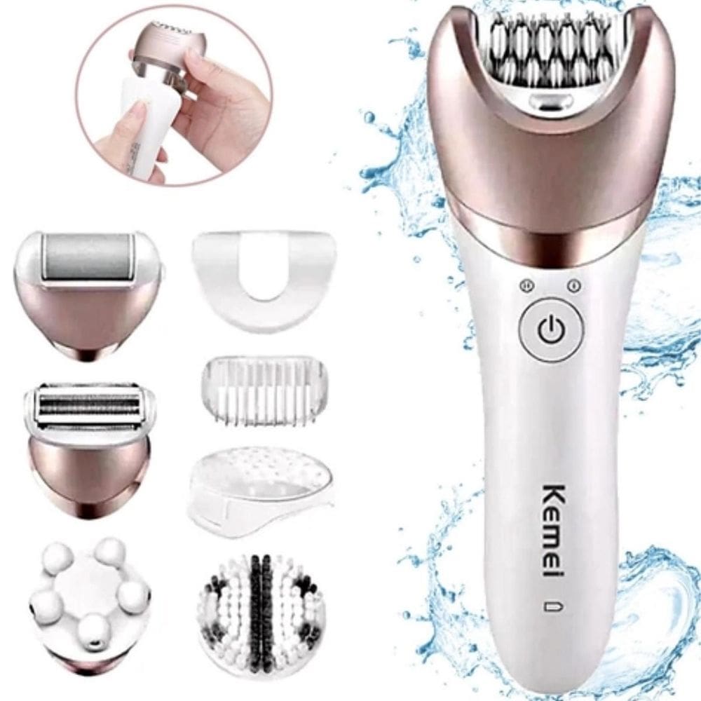 Depilador Kemei 8001 Feminino Recarregável Corpo Completo