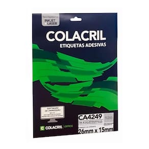 Etiqueta Adesiva Colacril A4 Ca4249 26X15Mm C/3150