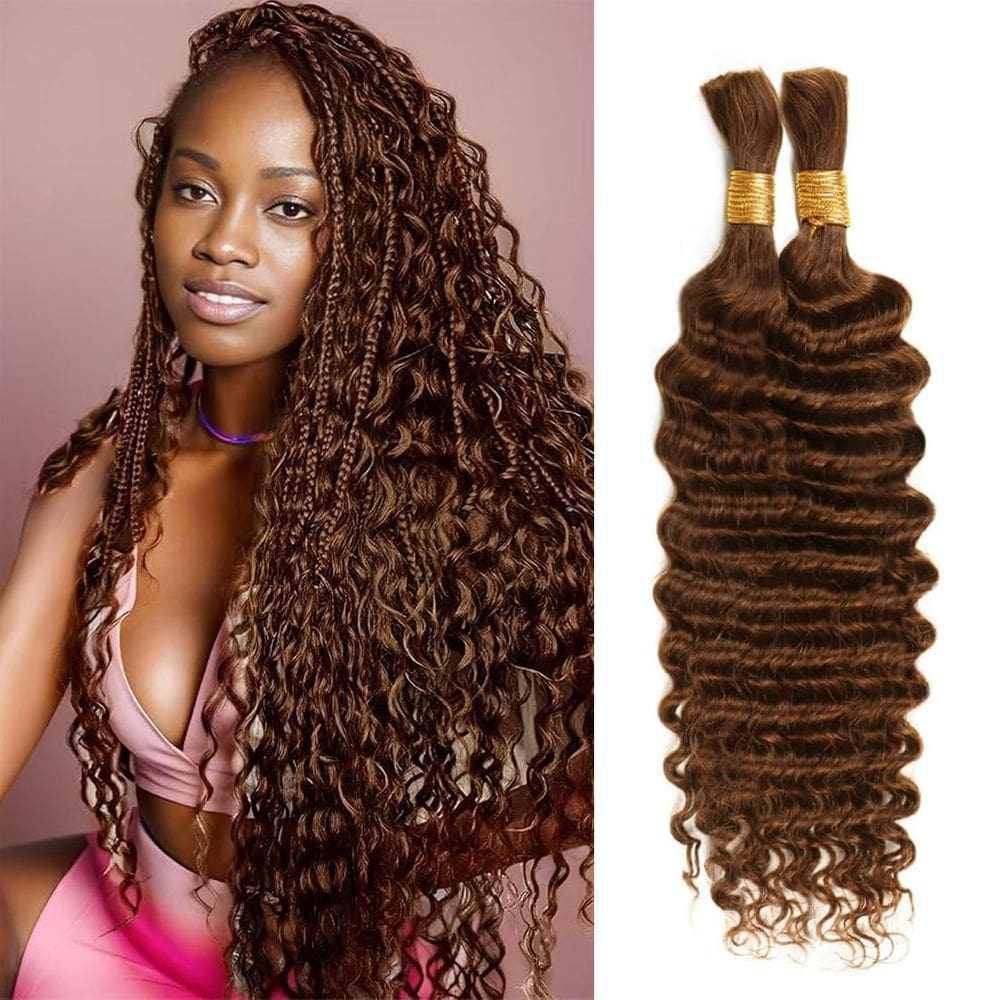 Braiding Hair RICROF Deep Wave Bulk 16 polegadas, 2 pacotes, 110 g