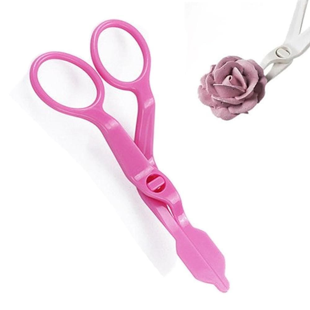 Tesoura Para Flor Rosa Confeitar Pasta Americana Decoração