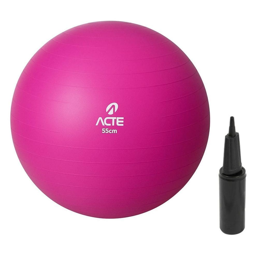 Bola De Ginástica Pilates Com Bomba 55Cm Rosa - Nautika