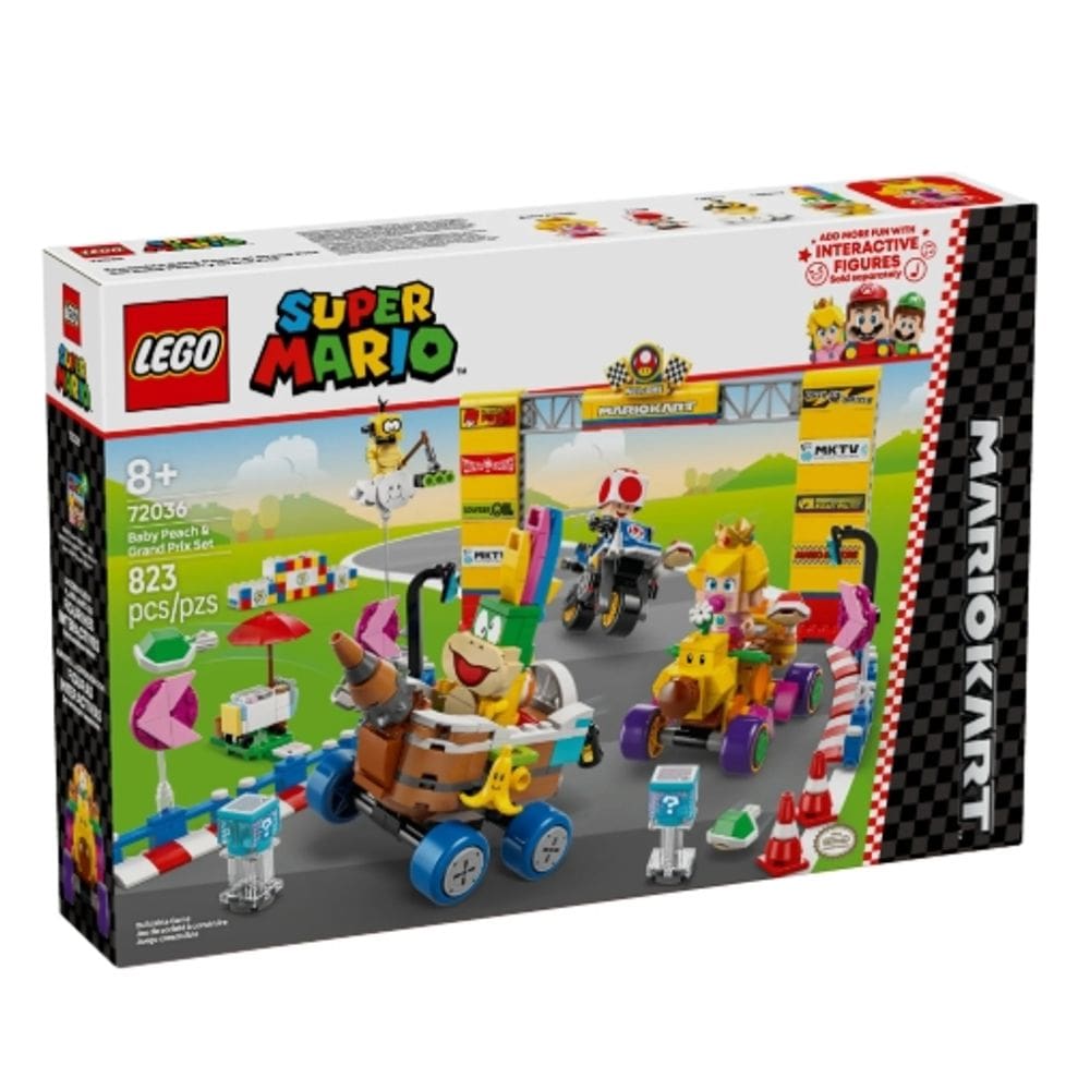 Lego Super Mario - Mario Kart - Conjunto Bebe Peach E Grande Premio 72036