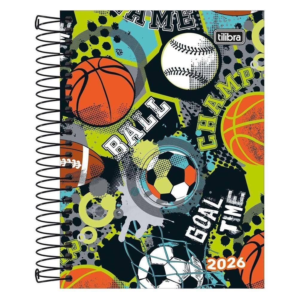 Agenda Diária 2026 Espiral M3 160Fls Spice Esportes Tilibra