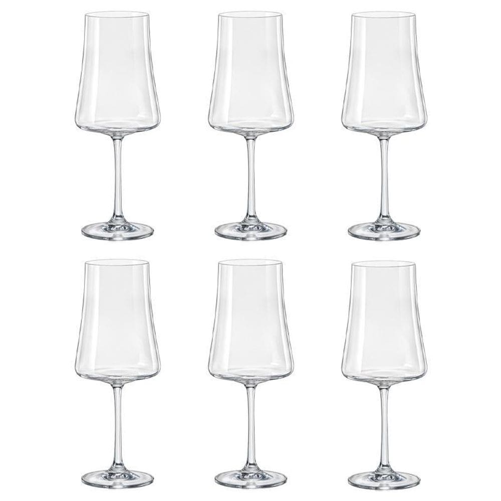 Jogo Com 12 Taças De Cristal Água 560 Ml Linha Xtra Bohemia