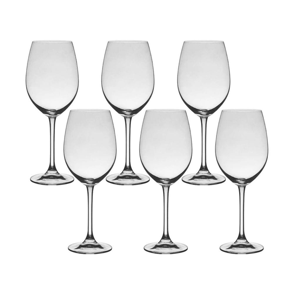 Taça De Cristal Bohemia Para Vinho 625 Ml Flamenco 6 Peças