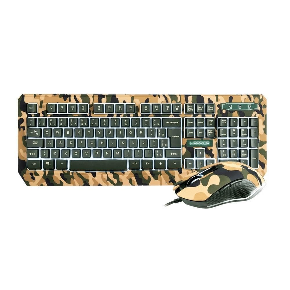 Teclado + mouse gamer Warrior Kyler, ABNT2, TC249, WARRIOR