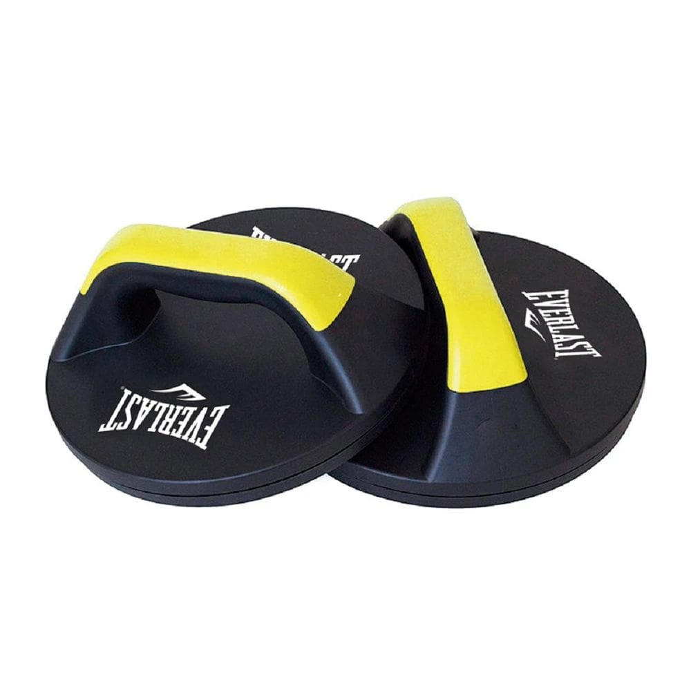 Apoio Para Flexao Giratorio Preto E Amarelo  Everlast