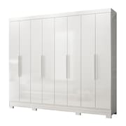 Guarda Roupas Casal 8 Portas 4 Gavetas Diplomata Moval Branco