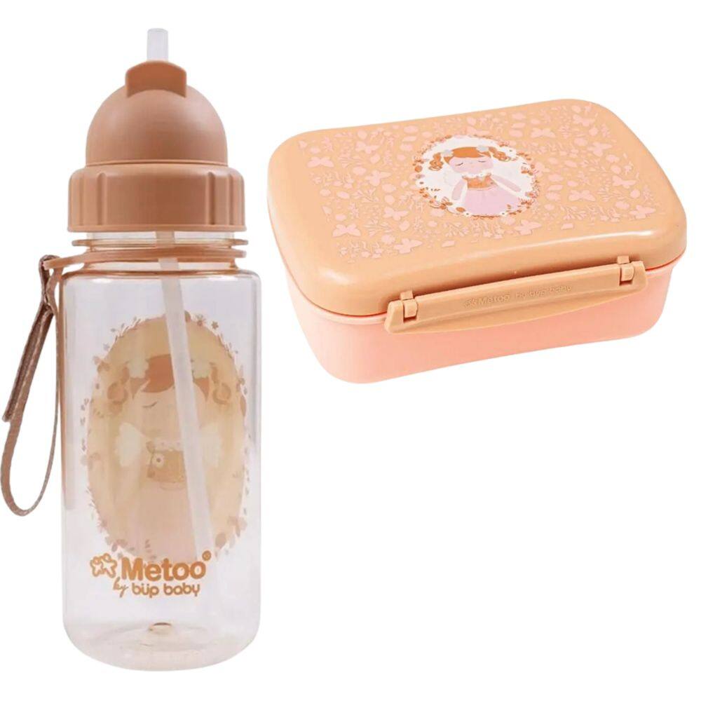 Kit Lanche Pote E Garrafa Infantil Angela Fada Malu Metoo - Bup Baby