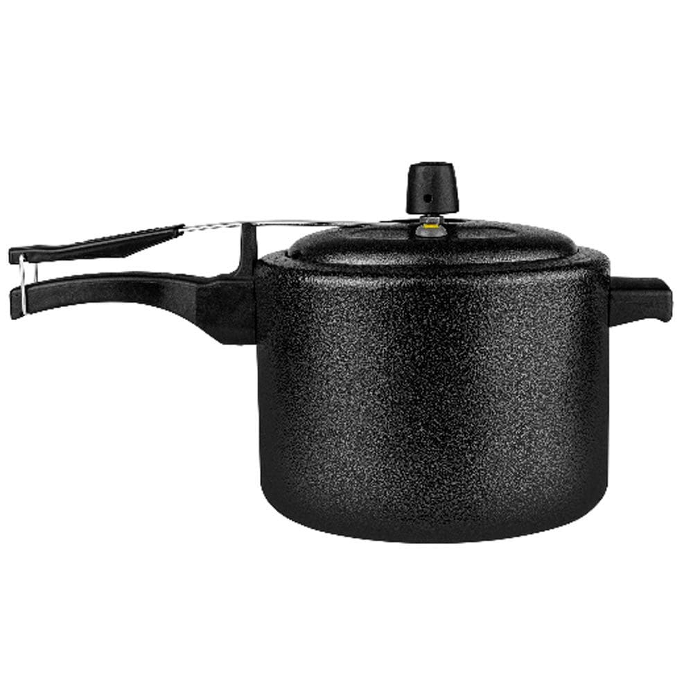 Panela de Pressão 4,5 Litros Aluminio Craquelada Preta Real