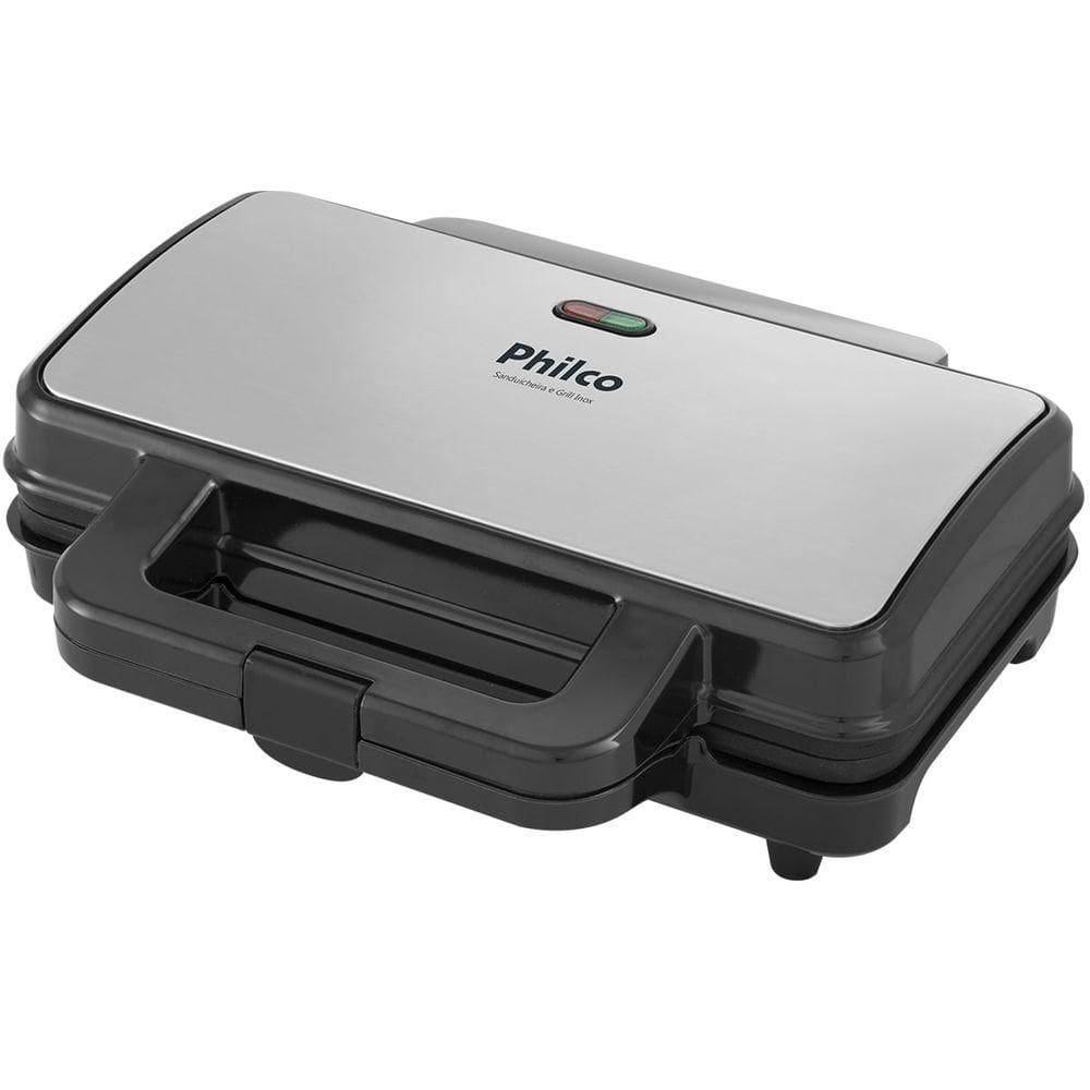Sanduicheira E Grill Philco PGR02I Inox Antiaderente 900W110V