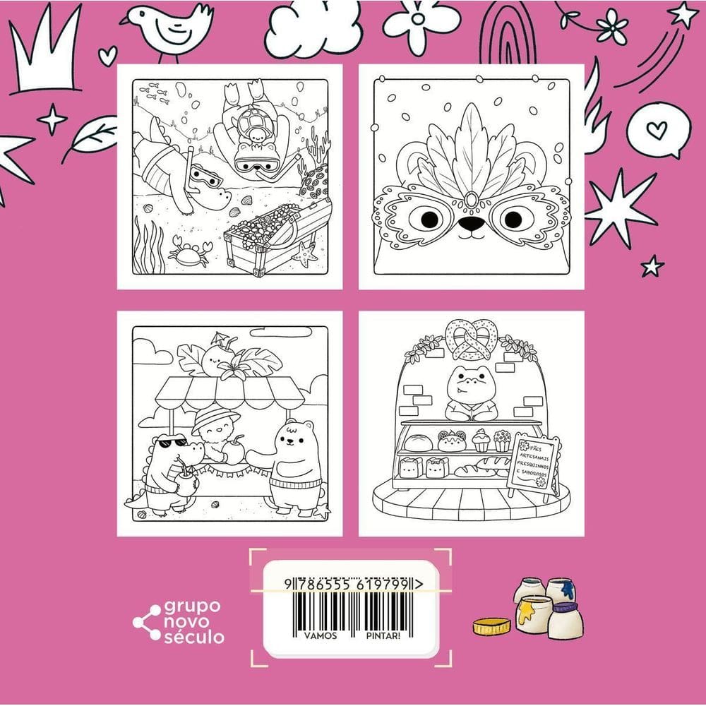 Bob Cute - Dia a Dia - Vol. 02: Livro Com 24 Ilustrações Fofas Para Colorir e Relaxar