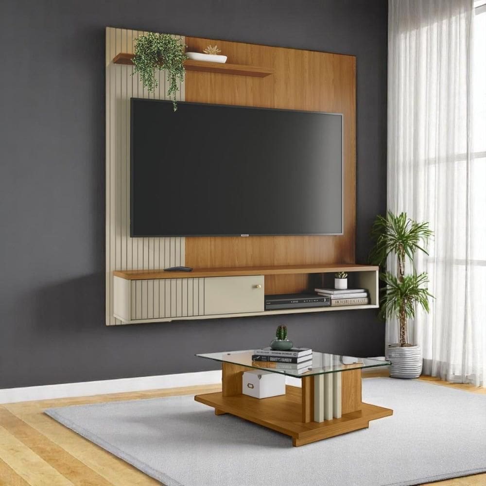 Conjunto Luma Opala c/ Mesa de Centro Domo Cumaru/Opala