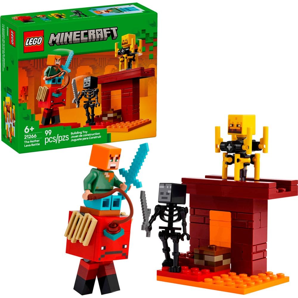 Lego Minecraft Batalha de Lava Nether 21266 com 99pcs