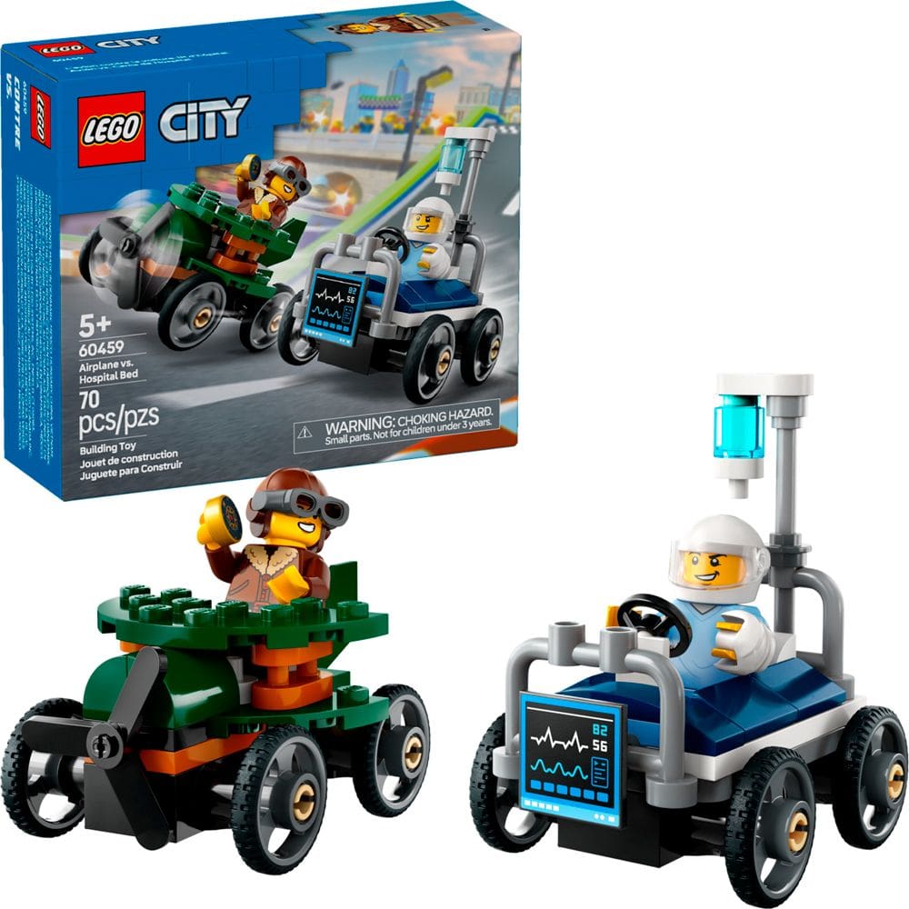 Lego City Avião vs Leito de Hospital 60459 com 70pcs