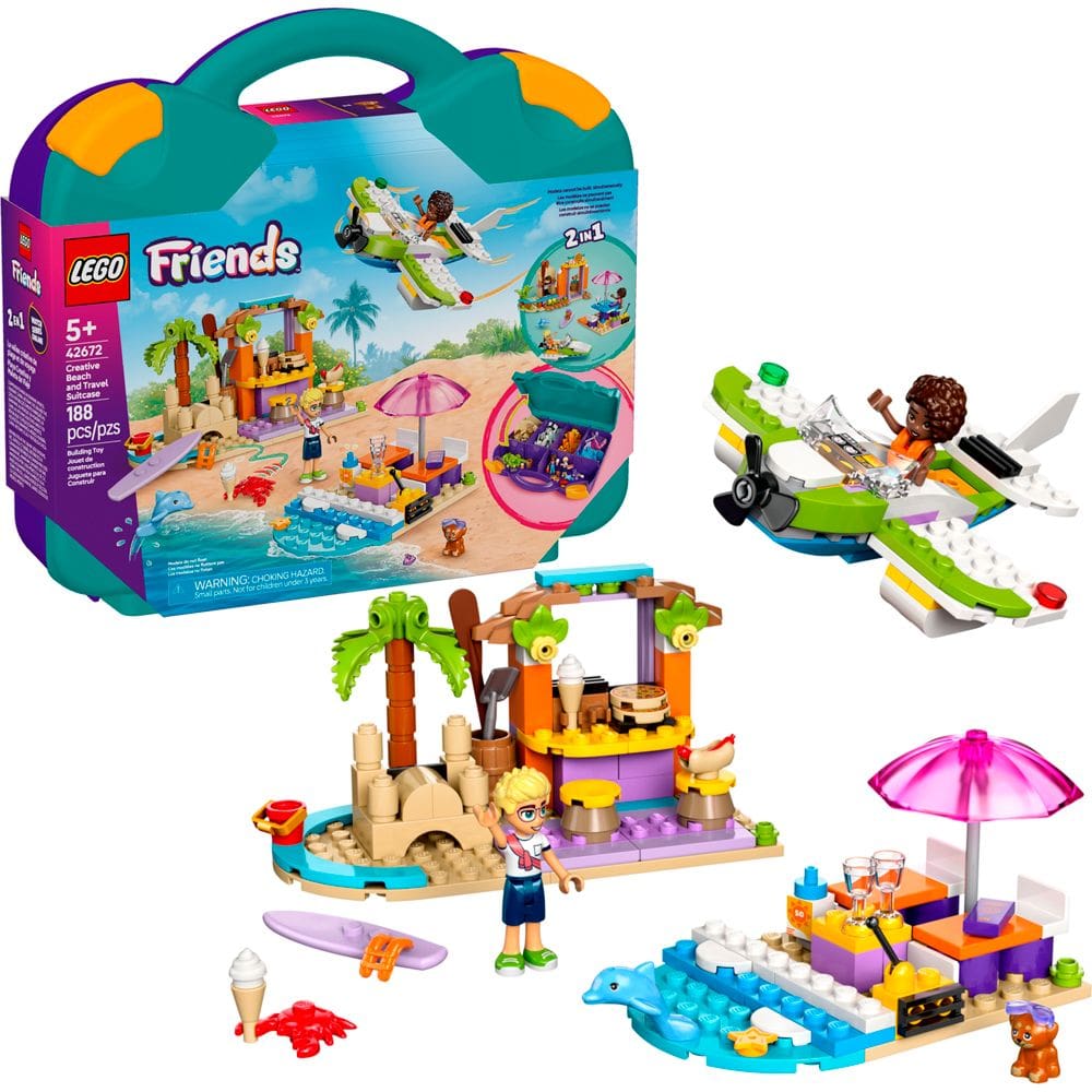 Lego Friends Praia e Mala de Viagem 42672 com 188 peças