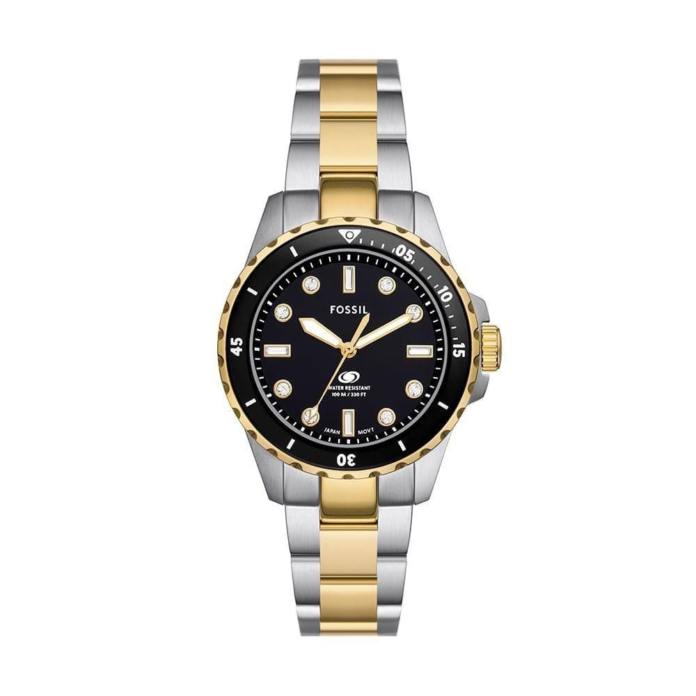 Relógio Fossil Feminino Fossil Blue Bicolor - Es5349-1kn Es5349-1kn