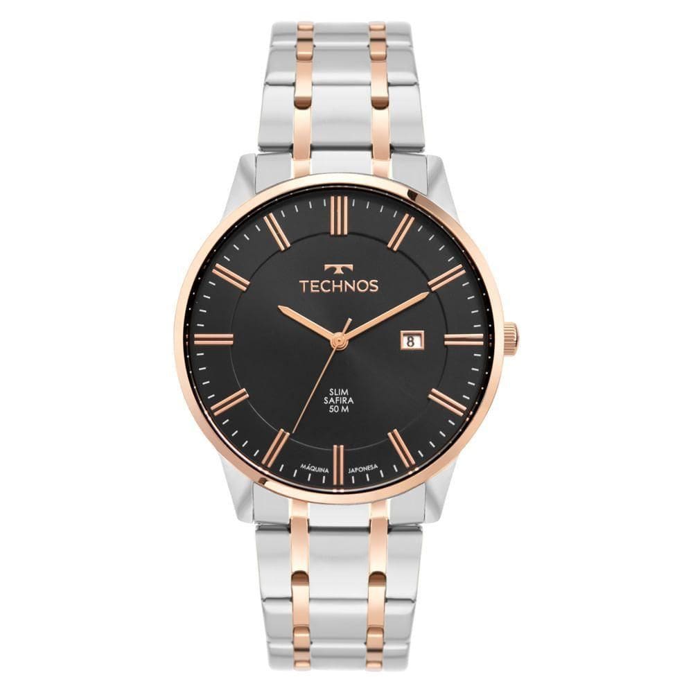 Relógio Technos Masculino Slim Bicolor - Gm10yw-1f Gm10yw-1f