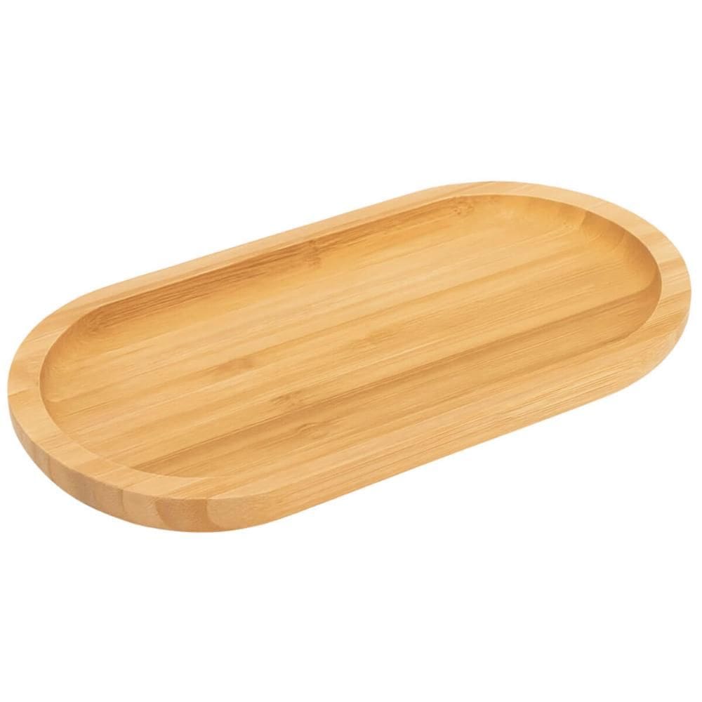 Kit 15 Travessas Ovais 20x10cm Nature Bambu Pestisqueira Restaurante Bares Multiuso Lyor