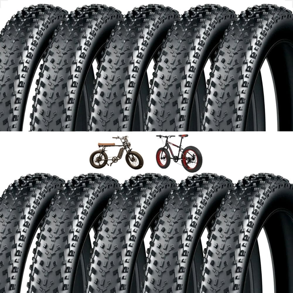 Kit 10 Pneu Pineu Aro 20 X 4.0 Fatbike Mobylete StreetGo Scooter Bike eletrica Cravo Largo Balão