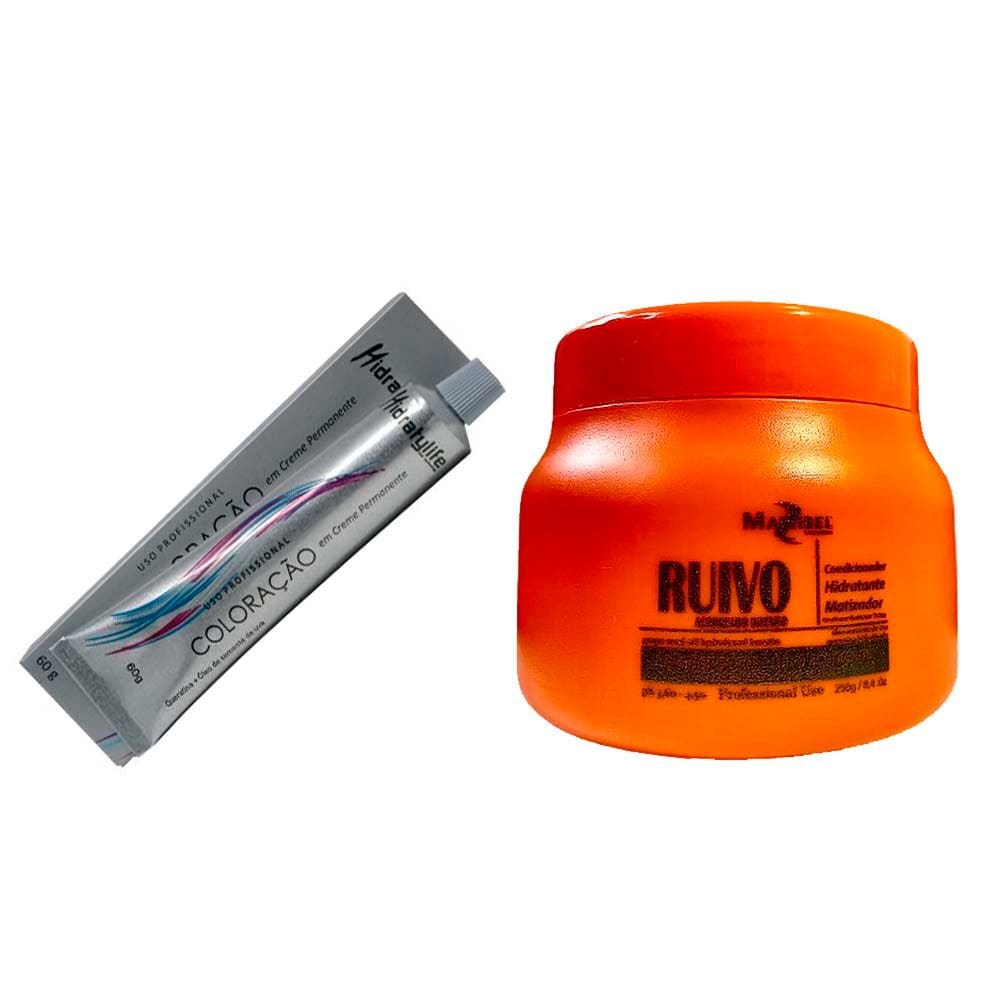 Kit Ruivo Acobreado 1 Masc. 250g e 1 Tinta Nº 7.44 Mairibel