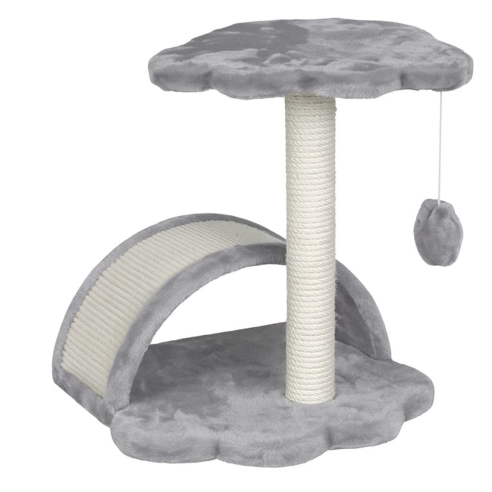 Arranhador De Gato Poste Em Sisal Cinza 50cm E Bolinha