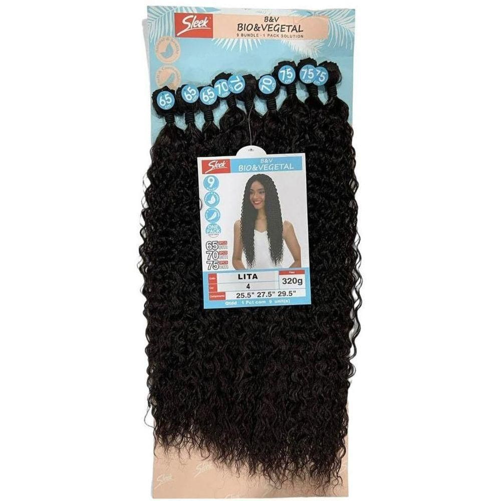 Cabelo Cacheado Oganico De Bio Fibra Sleek - Lita 320g Cor:4