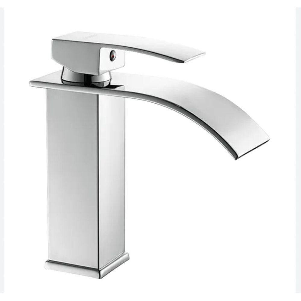 Torneira Banheiro Gourmet Cascata Slim Misturador Monocomando Bica Baixa T103-04 Rosa Gold Luuk Youn Cor:prata