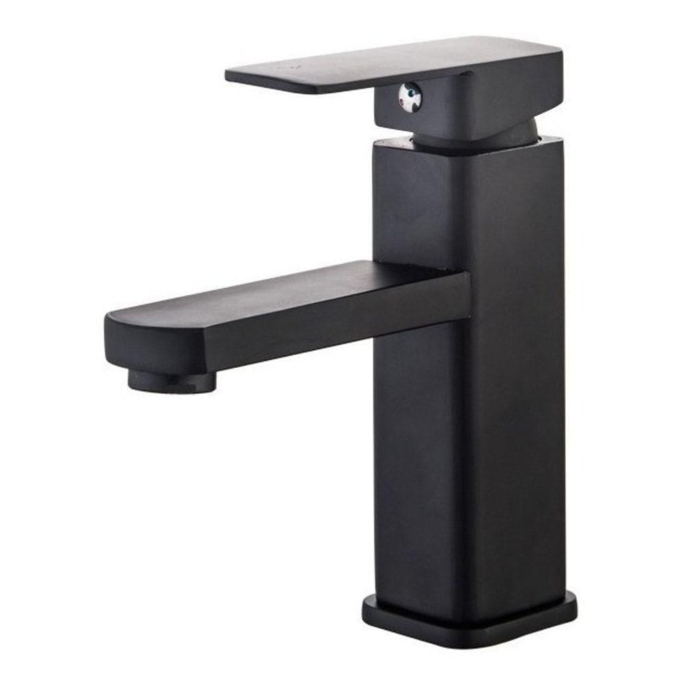 Torneira Banheiro Monocomando Misturador Lavabo Preto Baixa