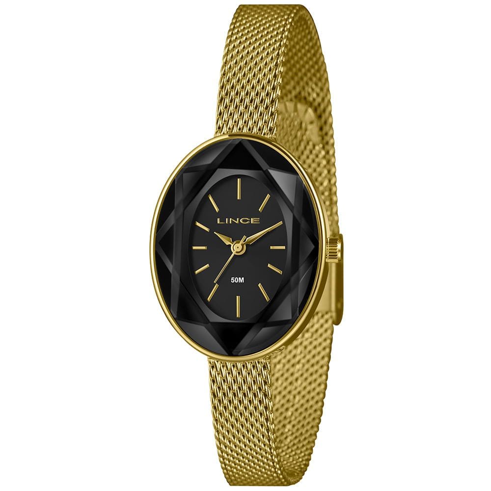 Relógio LINCE feminino analógico dourado LRG4830L27 P1KX