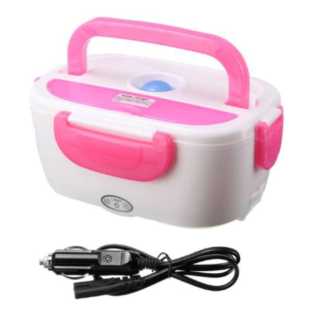 Marmita Automotiva Elétrica Electric Lunch Box Carro Rosa