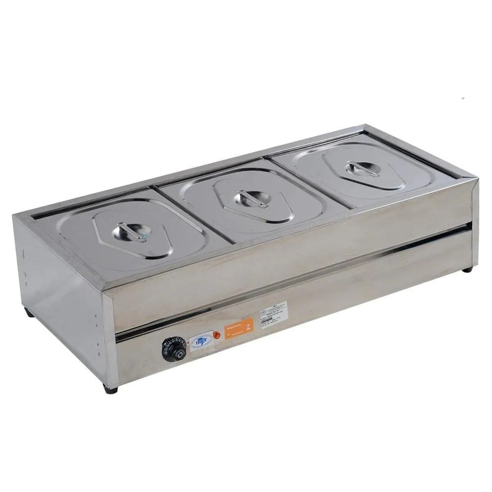 Rechaud Self Service Térmico 3 Cubas Aço Inox Ibet