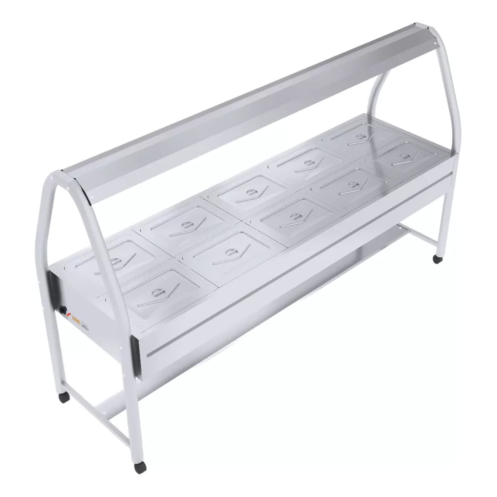 Carrinho Térmico Buffet Banho-Maria Self-Service 10 Cubas Ibet