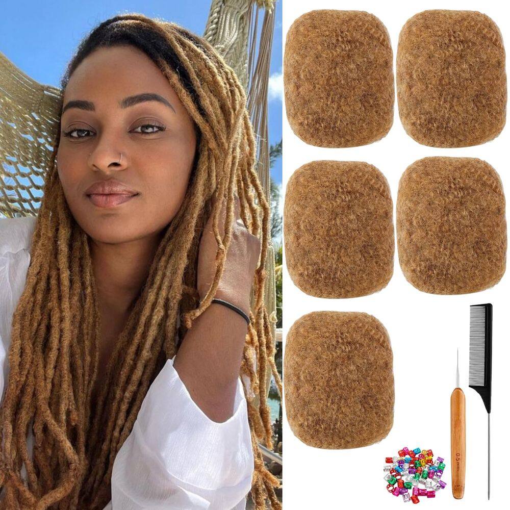 Cabelo humano a granel para extensões Dreadlock Repair Locs 5x150g