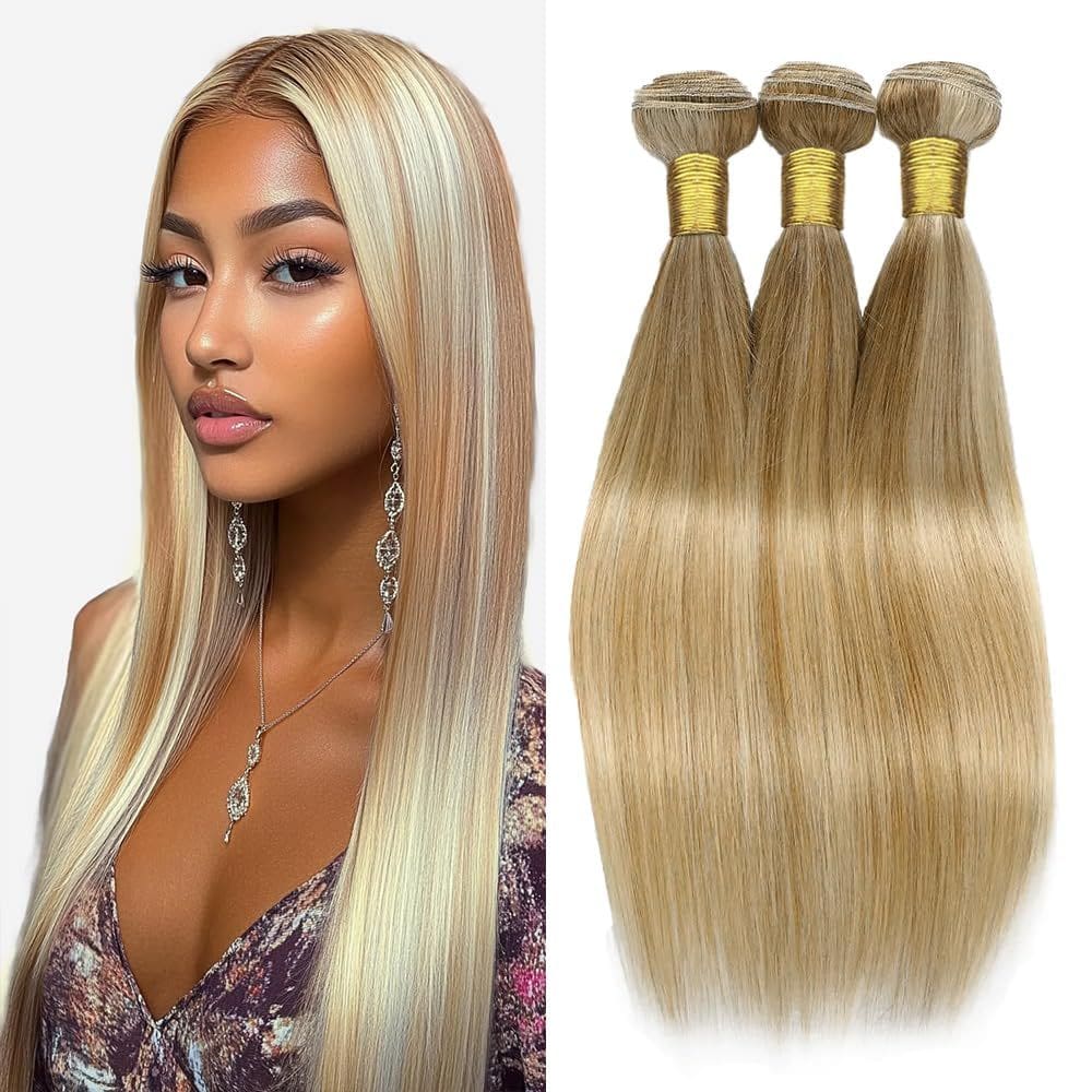 Pacotes de cabelo Dokksiiia Piano Color Ombre P27/613 Straight