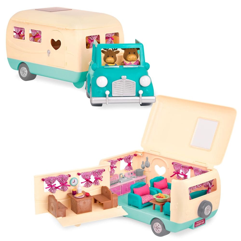 Conjunto de brinquedos Dollhouse Li`l Woodzeez Happy Camper Blue 40 unidades (3 ou mais)