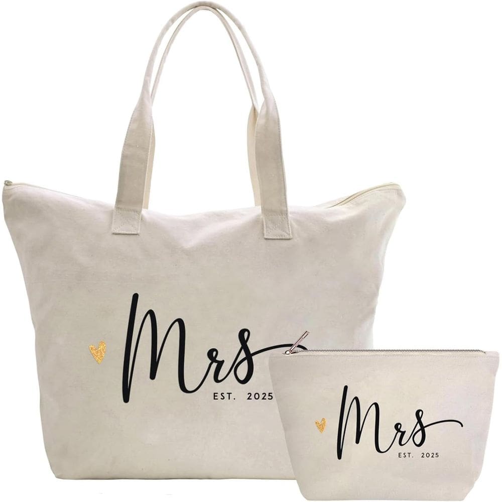 Conjunto de bolsas CARAKNOTS Future Mrs. 2025 Bride, presentes de casamento, 2 unidades