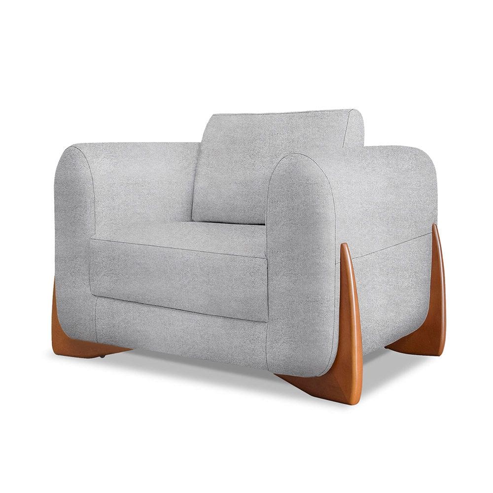 Poltrona Decorativa Nuvina Boucle Cinza - Loja Sheep