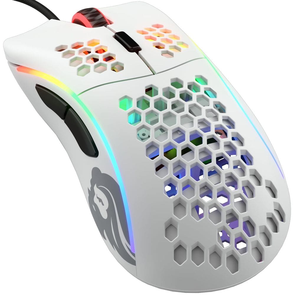 Mouse para jogos Glorious Gaming Model D Wired 68g RGB - Branco