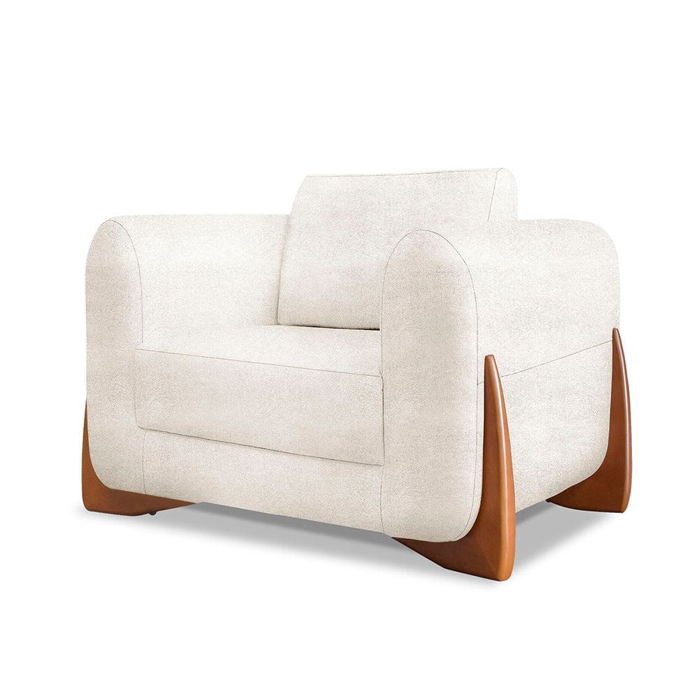 Poltrona Decorativa Nuvina Boucle Cru - Loja Sheep