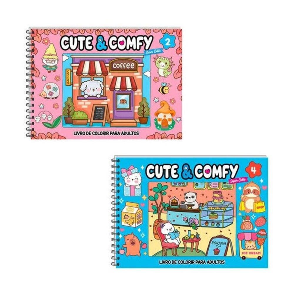 Combo Cute & Comfy Super Extra - Kit Com 2 Livros - Capa Dura Holográfica