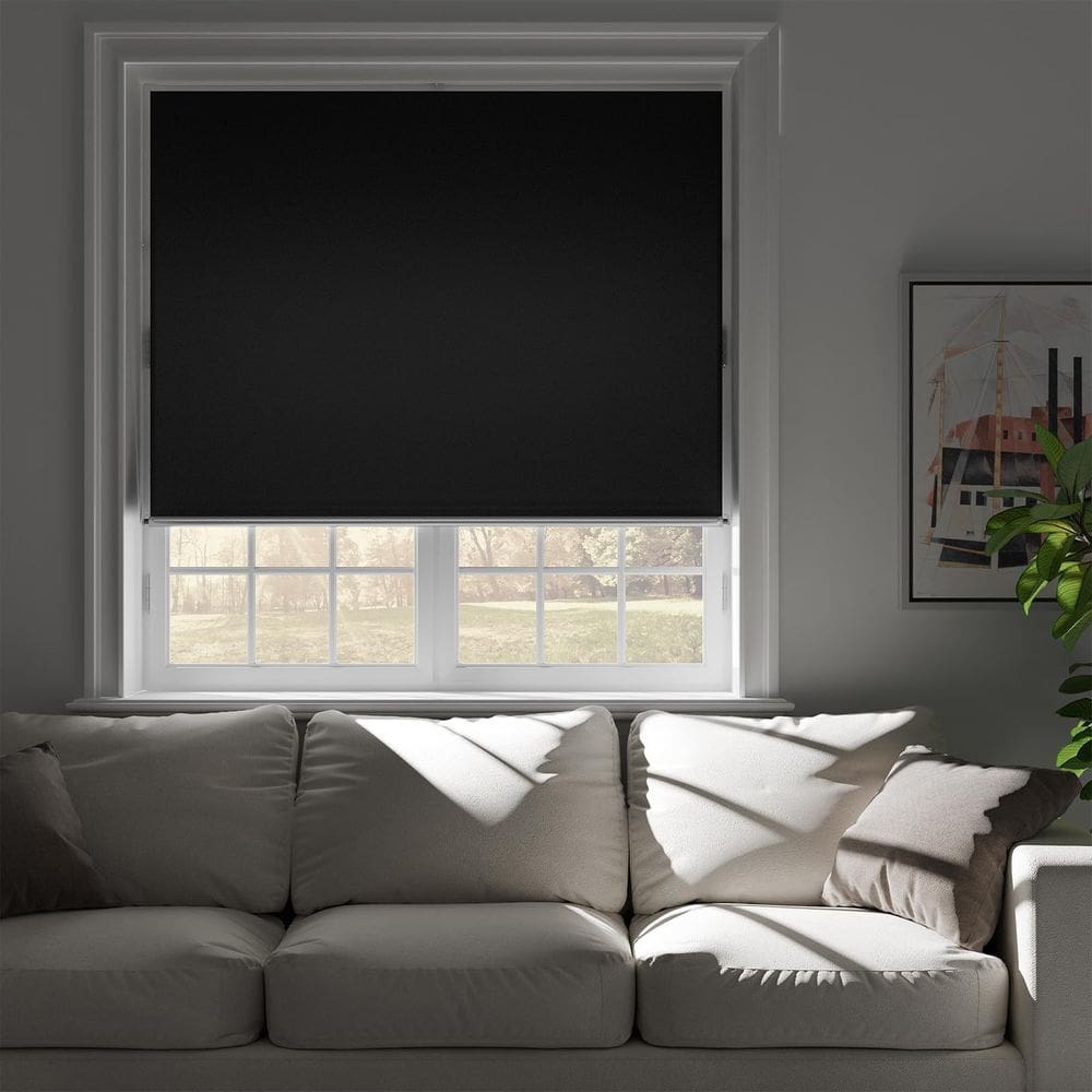 Cortinas Blackout retráteis NIGHTON 58x91cm pretas