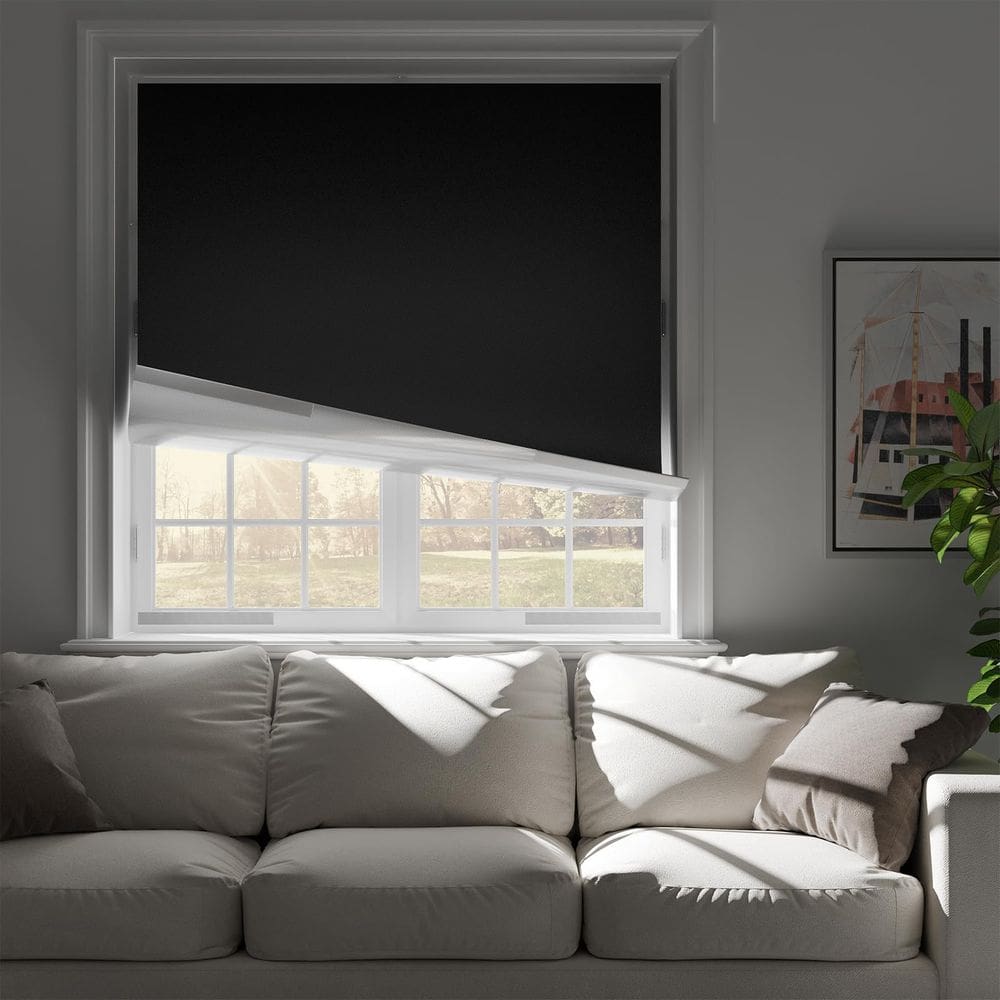 Cortinas Blackout NIGHTON 100% Blackout 99x91cm pretas