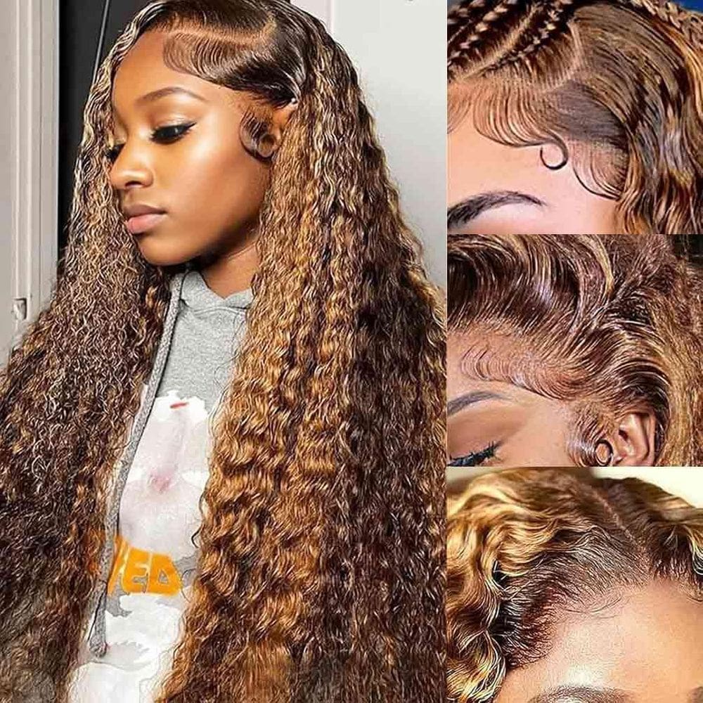 Peruca WPPIKK Highlight Lace Front Human Hair 180 Density